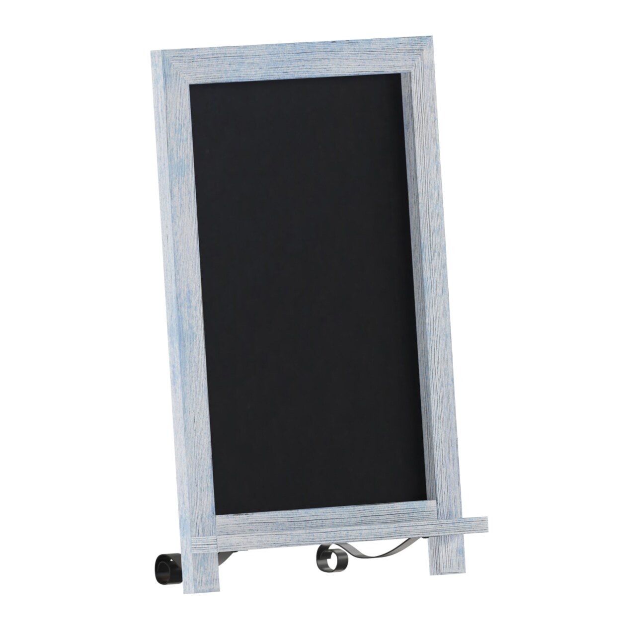 Flash Furniture Magnetic Chalkboard, Slate Blue Wood Frame, Metal Scrolled Legs